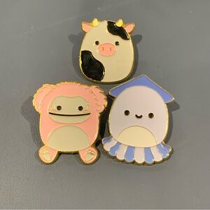 Squishmallows Animal Enamel Pins Set